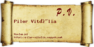 Piler Vitália névjegykártya